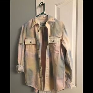 Ganni tie dye denim jacket